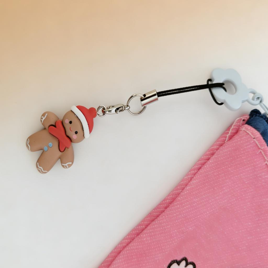 Christmas Gingerbread Man Phone Lanyard Instantly Adds a Warm Holiday Atmosphere to Your Daily Life When Hung on Your Phone