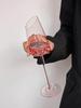Crystal Pink Bevel Angled Goblet Champagne Glasses for Sparkling Wine Red Dessert Glasses Home Use