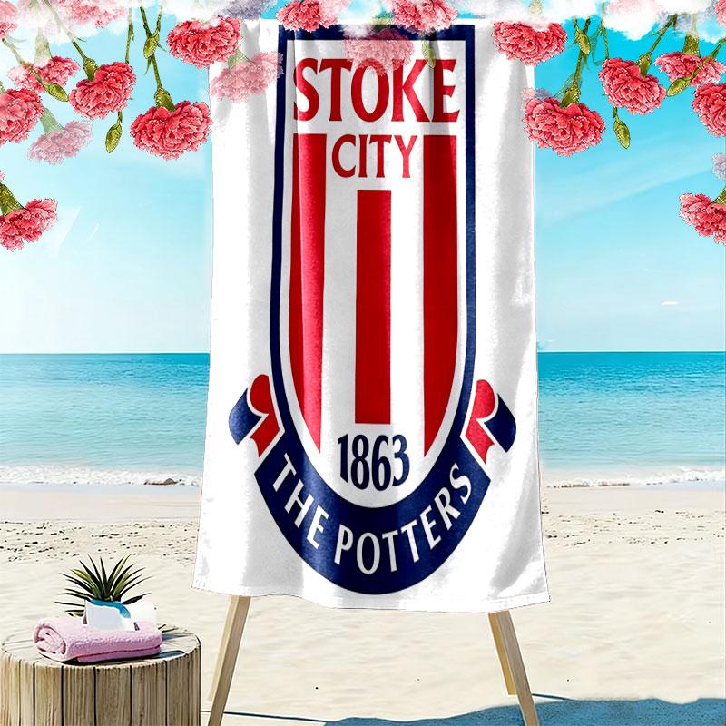 Stoke City F.C Beach Towel, Large Soft Quick Dry Towel for Beach Camping Swimming