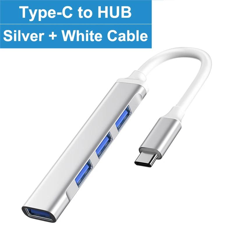 USB C HUB USB 3.0 Type C 4 Port Multi Splitter Adapter OTG for Macbook HUB Pro 13 15 Air Mi Pro for HUAWEI Computer Accessories