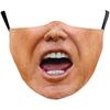 Unisex 3D Smile Print Face Mask With Pocket Funny Mouth Scarf For Adult Women Outdoor Party Cosplay Protective Face Cover