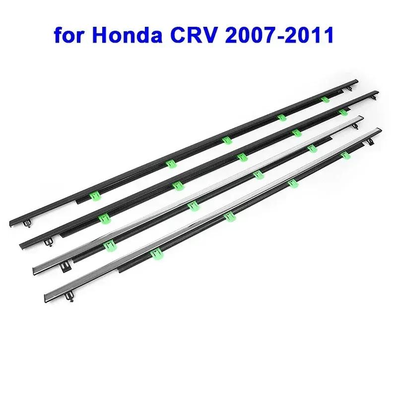 Car Window Weatherstrip Silver Plated Side Door Glass Window Sealing Strip Weather Strip Moulding Trim For Honda CRV 2007-2022