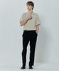BASIC HOUSE Linen-Like Tapered Fit Slacks Black Lzpt3104