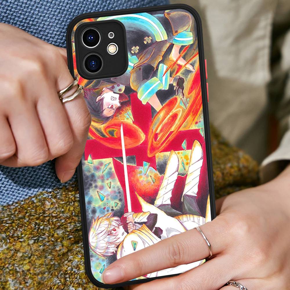 

Anime Fire Force For iPhone 11 12 13 14 15 16 Pro Max Plus Matte Translucent Phone Cover iphone 11pro