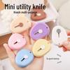 Candy Color Utility Knife: Portable Retractable Box Cutter for Students