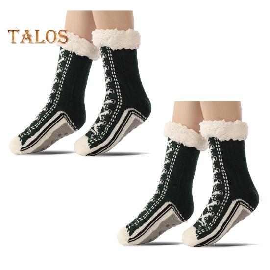 

2/3 пары кашемировых носков-тапочек, ультратолстые пушистые домашние носки, зимние теплые нескользящие носки-тапочки для женщин, мужчин и пожилых людей 2pair