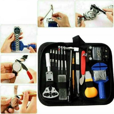 147pcs conjunto de ferramentas portátil com uma caixa ferramentas de manutenção de relógio ajustável para reparar relógios