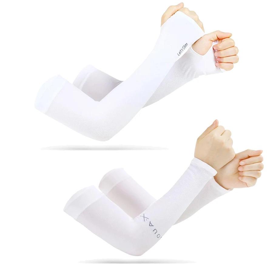 1/2pcs Summer Ice Silk Long Sleeves Anti-Sunburn Arm Cover Men Women Cuff New Cool Hand Sleeves Anti-UV Cycling Arm Sleeve