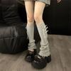 Girl's Bowknot Leg Warmers Autumn Winter Y2K Hot Girl Slouch Socks Cuffed Design Calf Sleeves