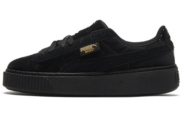 Puma Wmns Platform Velvet Black Gold 37