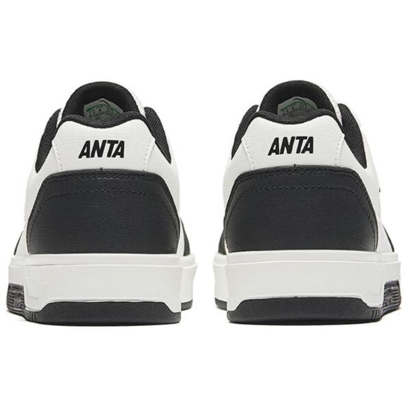Anta Anti-Slip Wear-Resistant Low-Top Skateboard Shoes Women's Black White Sneakers 122438012-2
