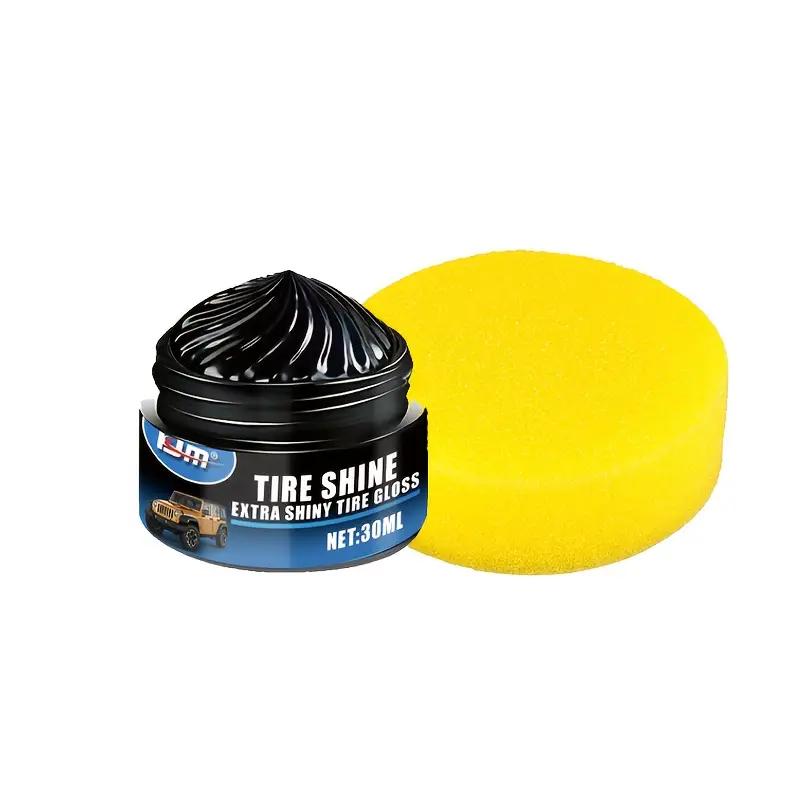 

KJM 30 мл Многоцелевой воск для ремонта автомобиля, Воск для блеска шин, Долговечный черный блеск и защита, Подходит для сидений, Внешних комплектов