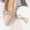 1pc DIY Detachable Wedding Shoes High Heel Shoe Accessories Women Shoe Floral Buckle Shoe Clip Alloy Rhinestone Versatile Upper