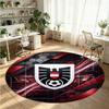 Austria Football Printed Round Crystal Velvet Rug Soft Non Slip Floor Carpet For Bedroom Holiday Gift