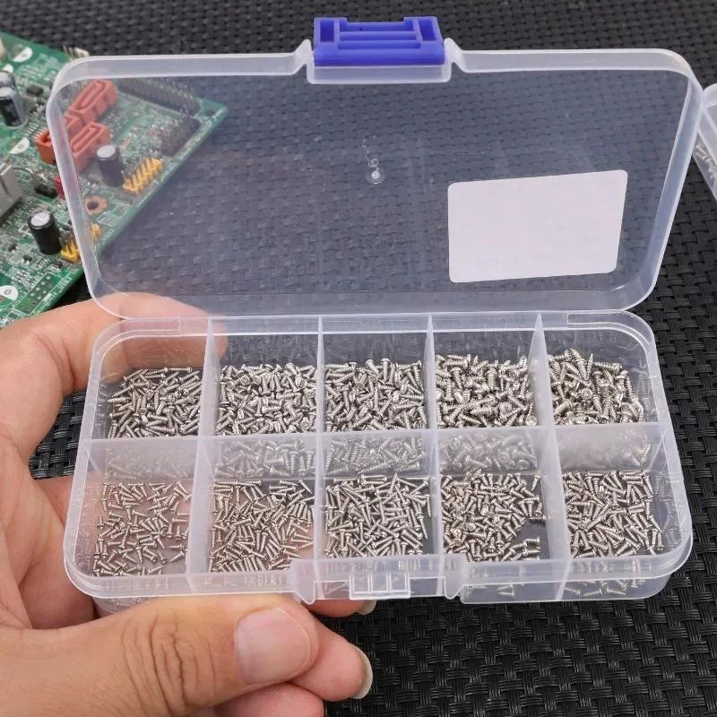 Phillips Pan Head Self-tapping Screws M1/M1.2/M1.4/M1.7 Miniature Screw Fastener Assortment Kit for Sunglasses Electronic Repair