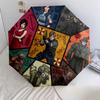 1 PC Automatic Folding Umbrella - Resident Evil Pattern Portable Foldable Design With 8 Ribs Christmas Birthday Gifts