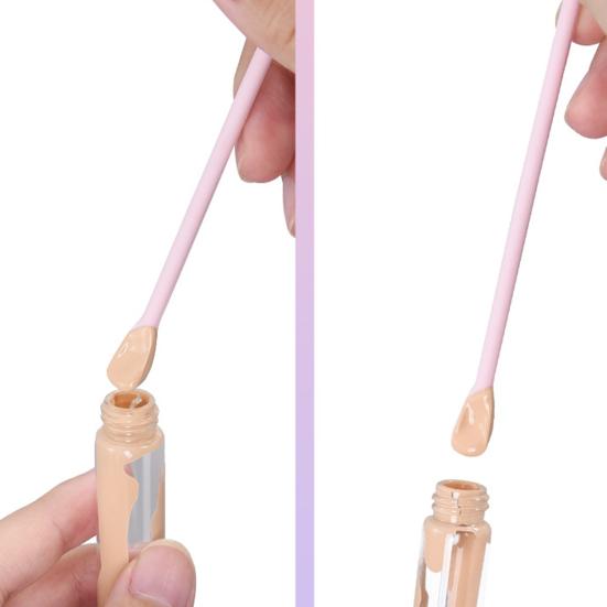 3Pcs/Set Cream Scraper Unbreakable 3 Shapes Long Handle Double Head Design Anti-slip Non-deformation Cosmetic Scraper for Beauty Shop