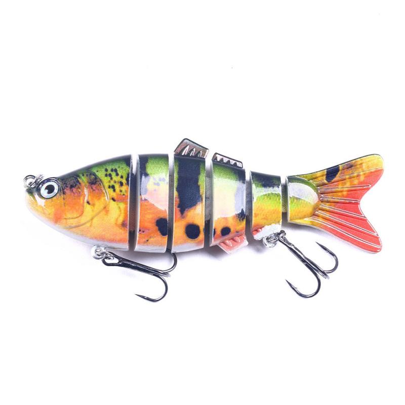 10cm/18g Esca da Pesca 12 Colori Multi-Segmenti Articolata Bionica Esca Artificiale Wobbler Affondanti Pesca