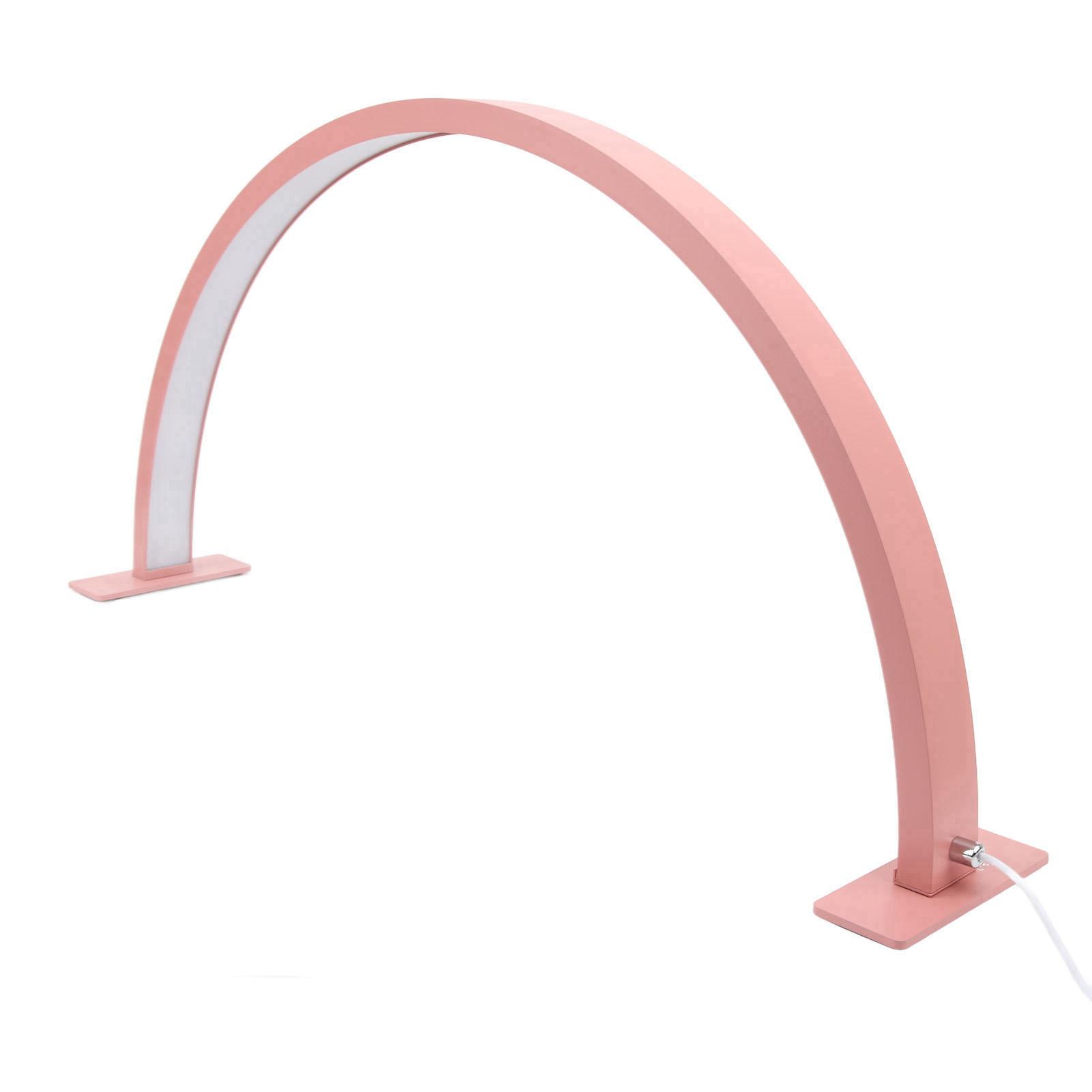 

22-дюймовая полумесяцевая косметическая лампа для защиты глаз, трехцветная, с плавной регулировкой яркости, светодиодная настольная лампа UK PLUG