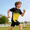 4-14 Jahre Kinder Jungen Sommer Schnelltrocknendes Kurzarm- und Shorts-Sportset