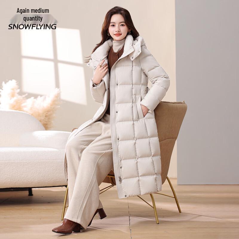 XueZhongFei Women's Long Hooded Down Jacket