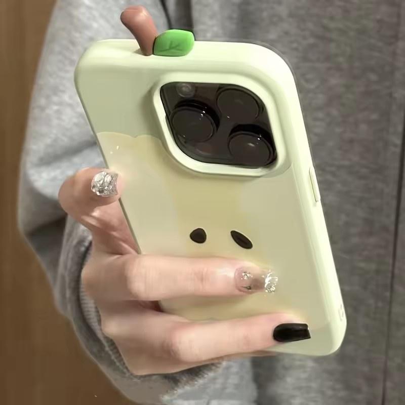 Θήκη Κινητού 3D Πυρήνας Μήλου Για Iphone 17 16 15 14 13 12 11Pro Max Κορεάτικου Στυλ Αντι-Πτώση Αντι-Γρατζουνιές Θήκη Κινητού