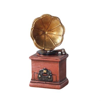 Retro Phonograph Typewriter Craft Table Figurine Mini Sculpture Art Decoration