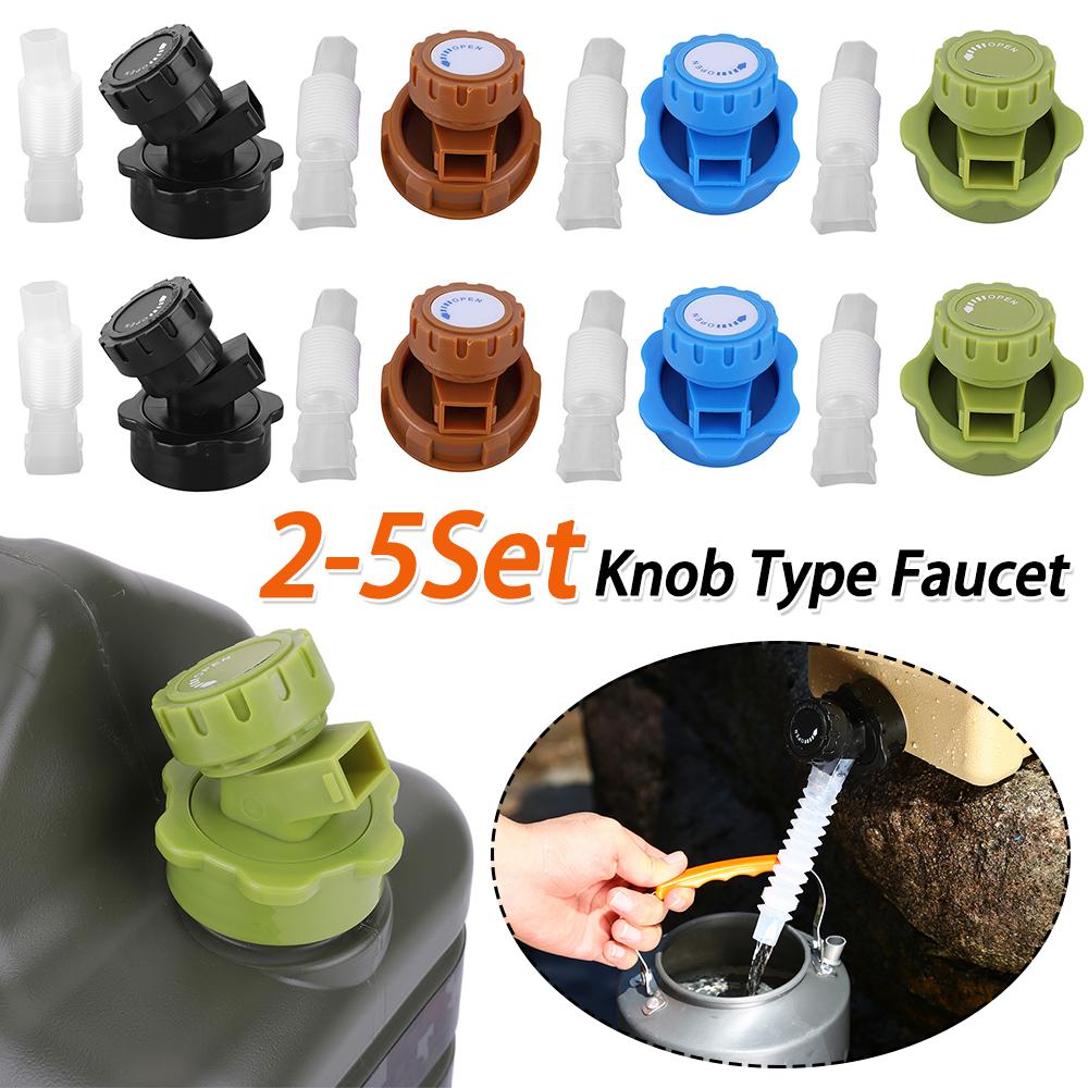 2-5Set Portable Faucet Replacement with Extendable Tube Water Container Faucet Camping Water Jug Tap for Outdoor Camping