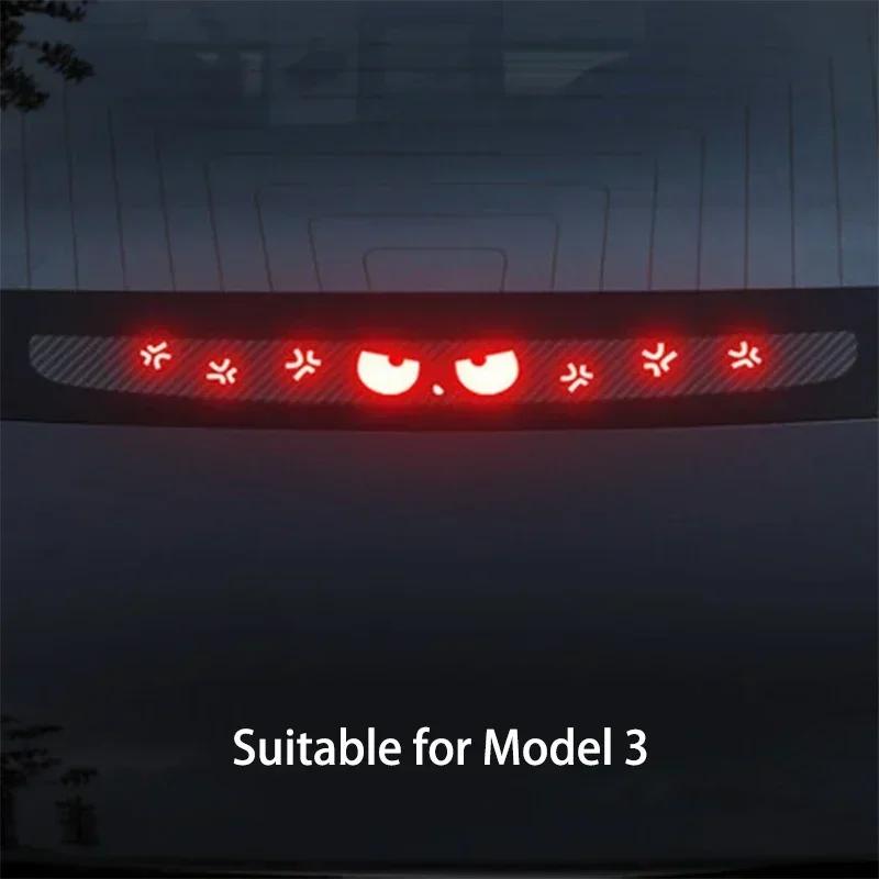 New1PCS Car Stickers for Tesla Model 3 Y Taillight Sticker High Mounted Brake Light Projection Board Top Tail Light Emblem Decal