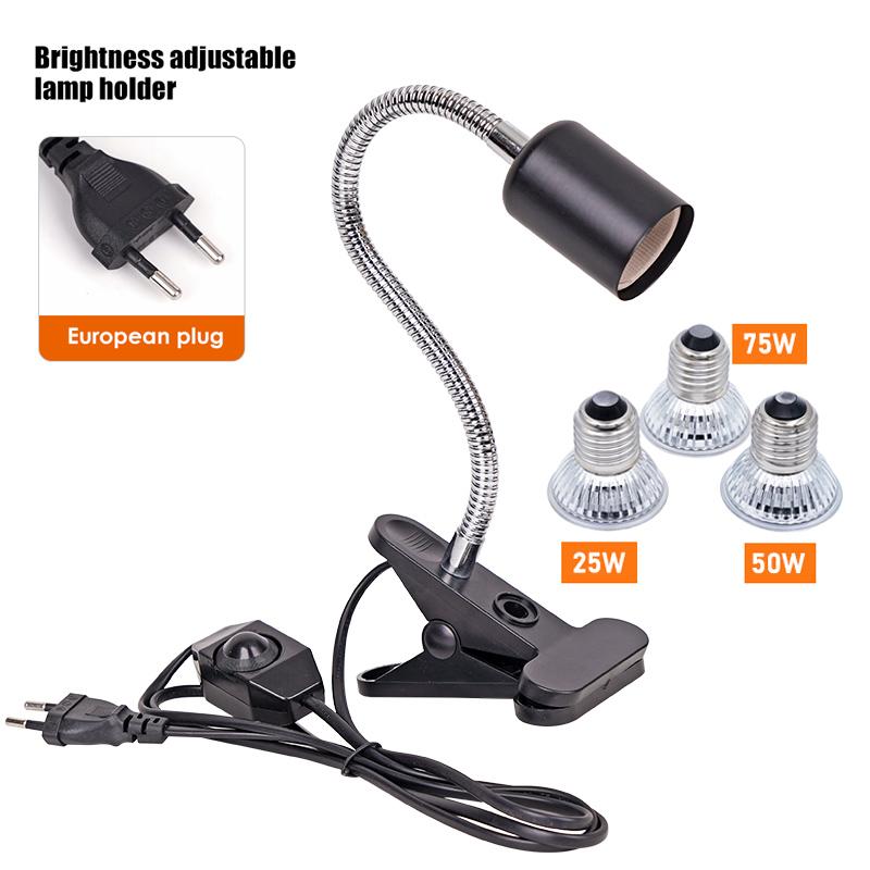 UVA+UVB 3.0 Pet Reptile Lamp Set Turtle Heating Lamp Holder Mini Pet Heat Bulb Amphibians Lizards Temperature Controller Light