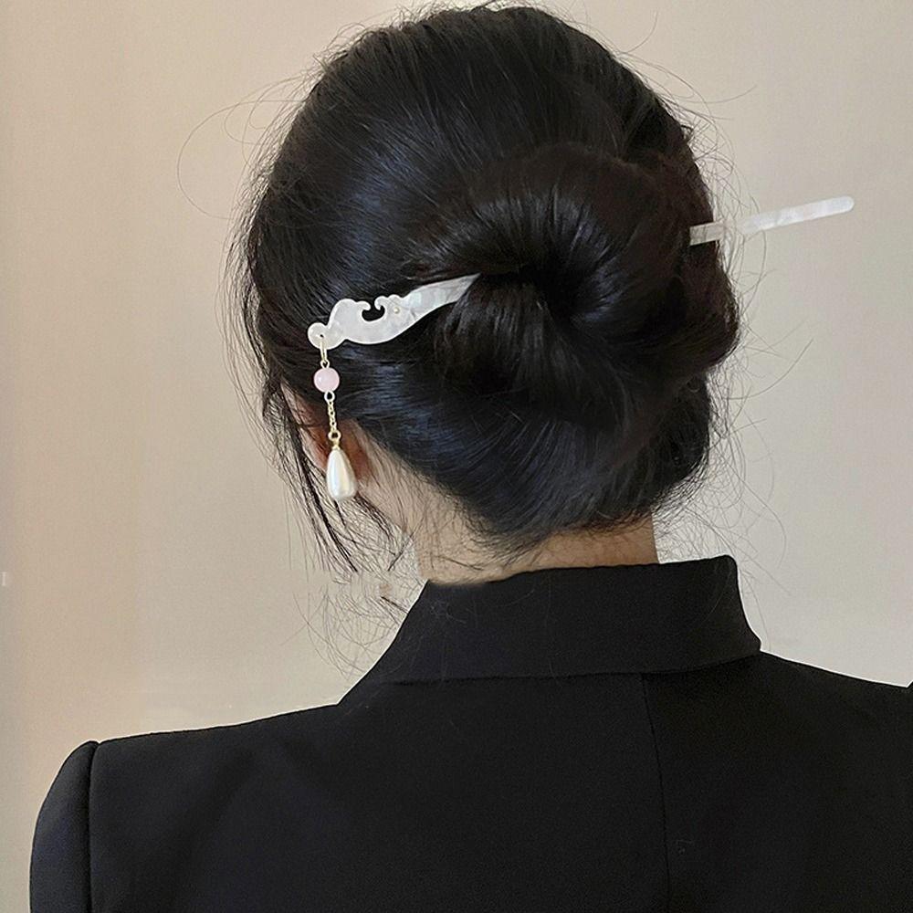 Beaded Tassel For Girls Braided Hairpins Hanfu Hairpins Women Hair Sticks Flower Chinese Hair Fork