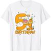 Camiseta Celebração de Bolo de 5º Aniversário do Garfield