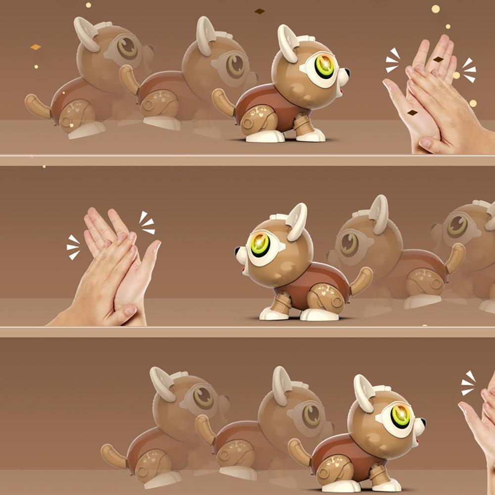 Jucării pentru câini robot, electronice DIY Pet Dog-Touch Control, Control vocal Interactiv Cățeluș pentru copii Cadouri de aniversare