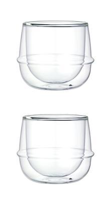 Set aus 2 KINTO KRONOS Weingläsern, 250 ml, doppelwandig,
