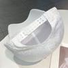 Women's Crystal Butterfly Baseball Cap - Sequined Gold Thread Cotton Sun Hat, UV Protection Visor for Spring Summer Autumn