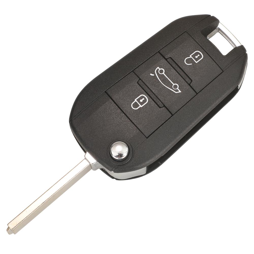 Jingyuqin Flip Remote Smart Car Key For Citroen C3 C4 Cactus Hella For Peugeot 208 301 508 5008 Expert 434MHZ ID46 PCF7941A Chip