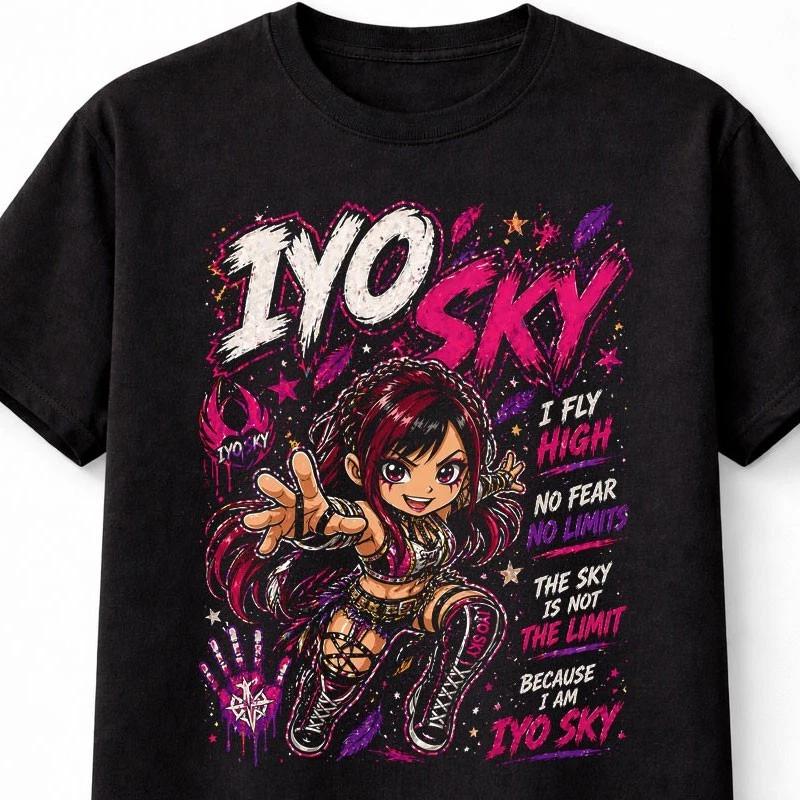Iyo Sky High Flyer Wrestling Unisexs Champion Graphic Unisex TShirt S