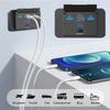 Dual QC3.0 PD 3 Ports Car Charger Socket USB Panel Fast Charging Car Power Outlet Adapter with Voltage Display for Bus RV ATV Truck Boat 12V 24V