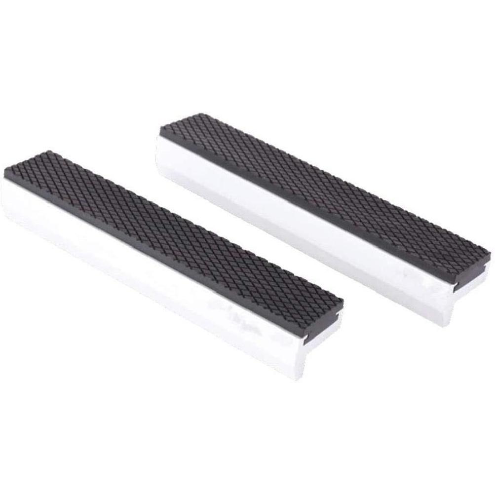 Universal Vise Jaw, 1Pair 3-6Inch Aluminum Alloy Rubber Soft Vice Jaws with 4 Drawer Type Strong Magnet Blocks,non-slip, for Any Metal Vice