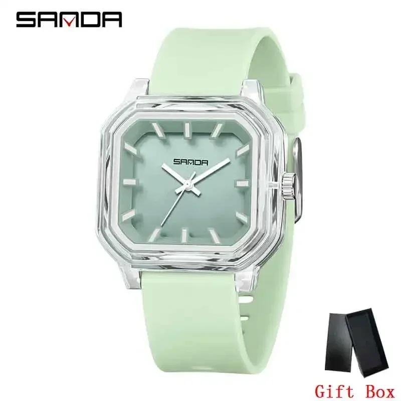 SANDA New Jelly Color Contrasting Student Children's Watch Waterproof Sports Simple Boys and Girls Quartz Wristwatch Reloj Niño