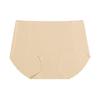 Women's Mid-High Waist Seamless Ice Silk Antibacterial Briefs - Breathable Mulberry Silk Crotch Shorts for Summer