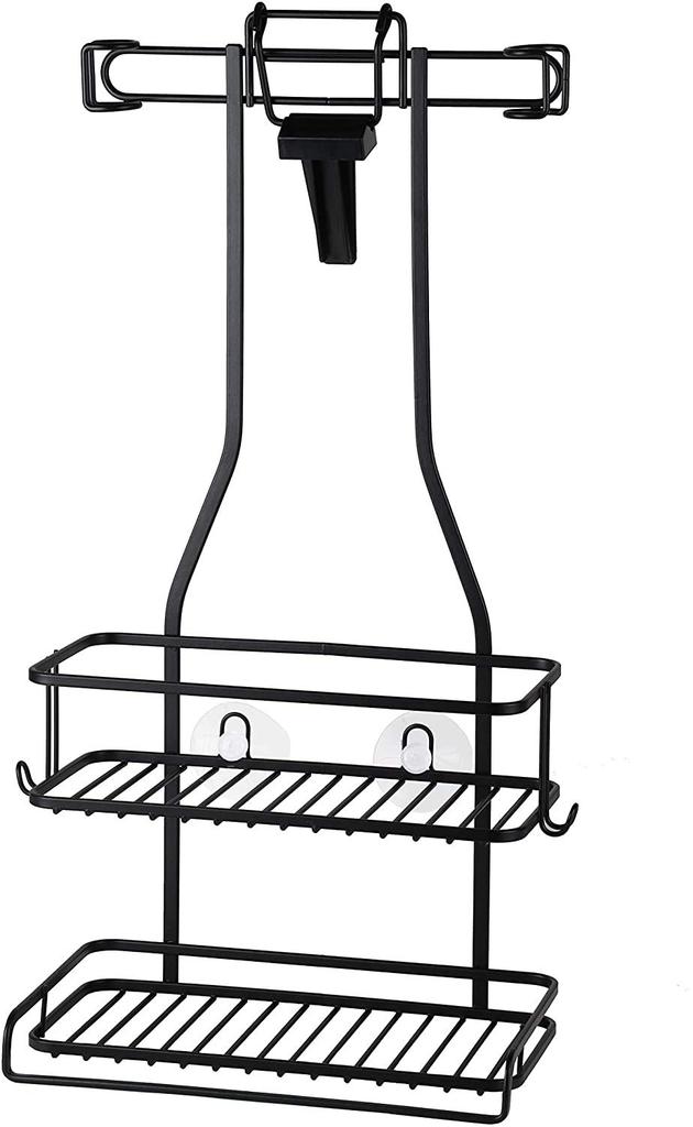 Pearl Metal Shower Rack, 2-Tier, Bath Storage, Limited Edition, Black, BLKP, AZ-5078, Product Dimensions: Approx. 27.5cm W X 14.5cm D X 50cm H