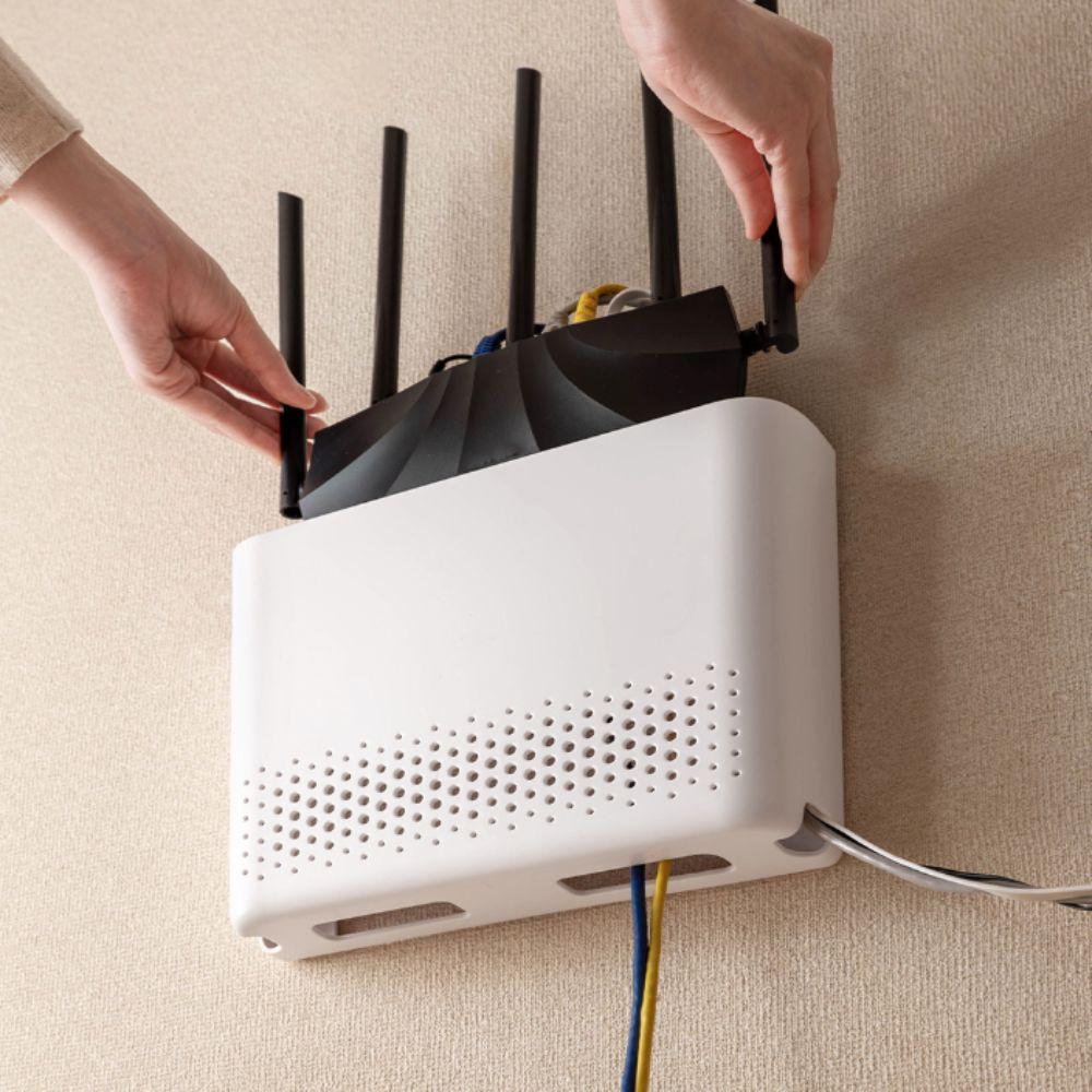 Wall Mounted Router Storage Box Hider Mounted Storage Box Breathable Wireless Router Rack  Home