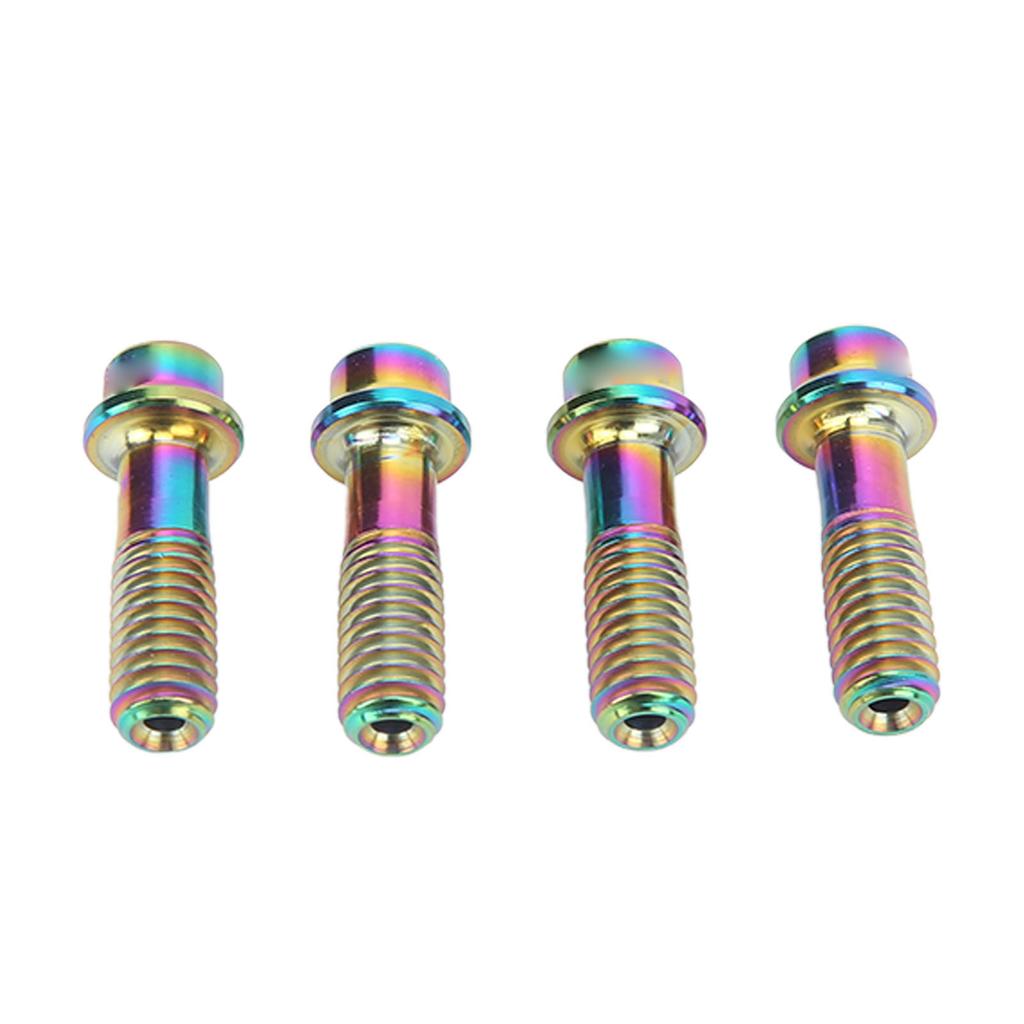 4Pcs Bike Brake Lever Fixed Screws M6x18mm Titanium Alloy Light Weight Bike Screws Mountain Bike Accessories Colorful