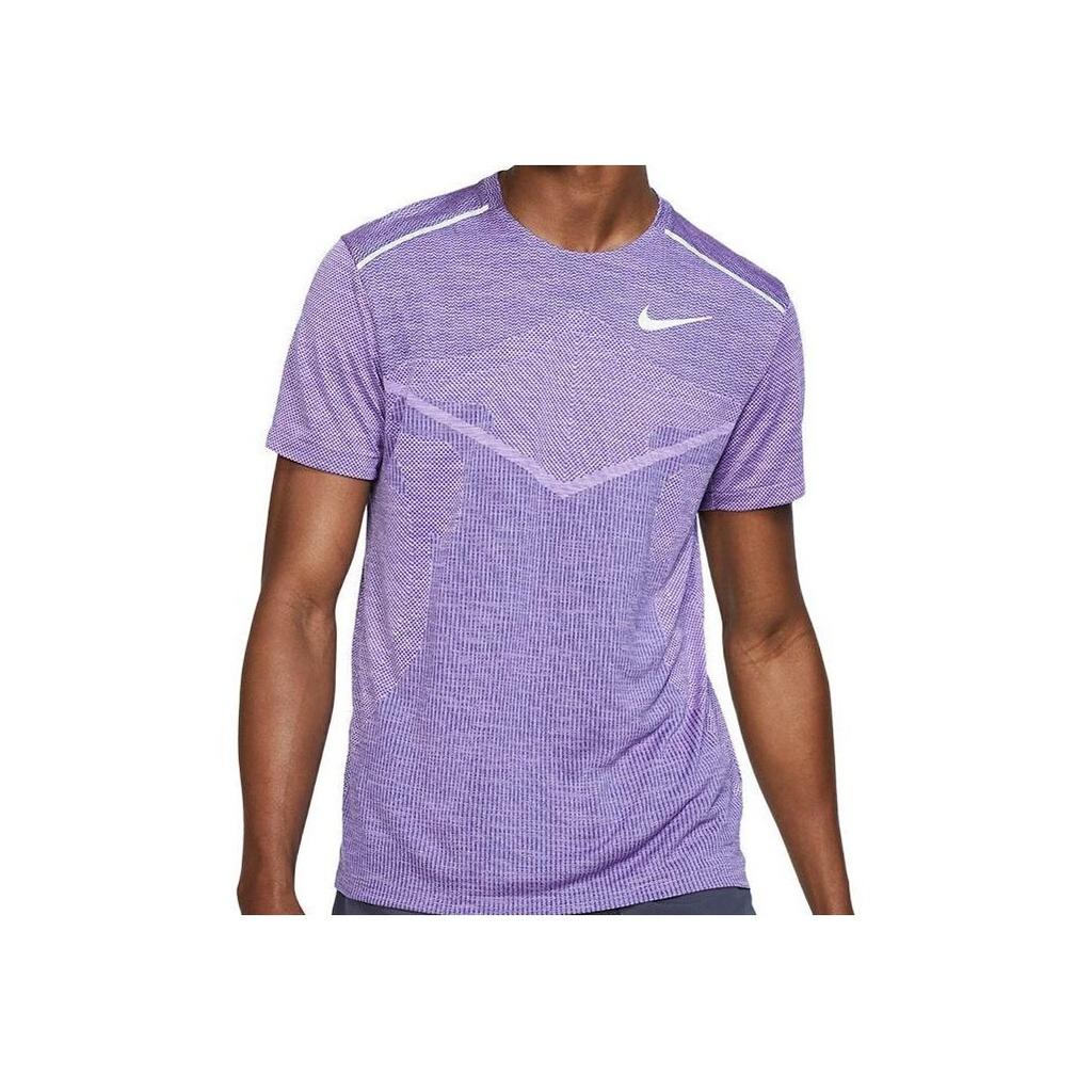Nike Reflective Element Sports Short Sleeve T-Shirt Men Tops Purple AJ7616-451
