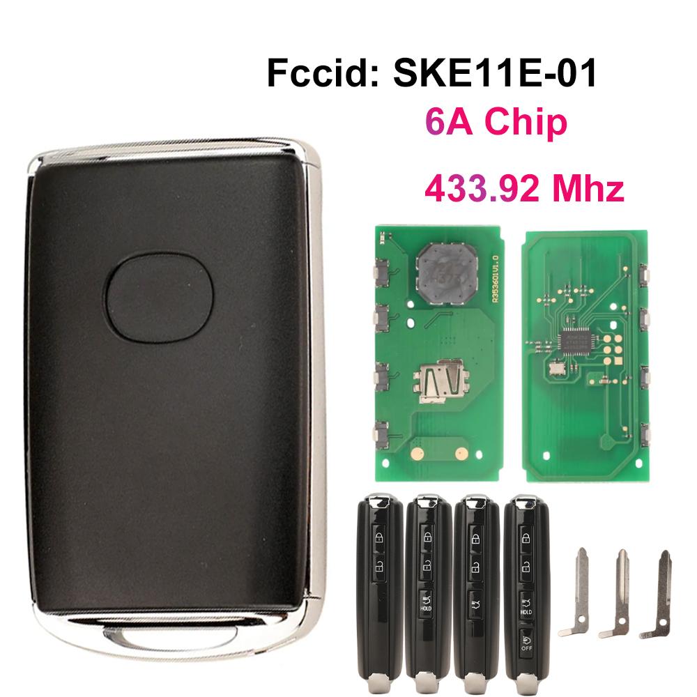 SKE11E-01+6A chip+433.92Mhz Car Smart Remote Key Fob for Mazda 3 6 MX-5 MIATA CX-9 CX-3 CX-5 CX-30 Axela CX-4 CX-8 CX9 2019-2023