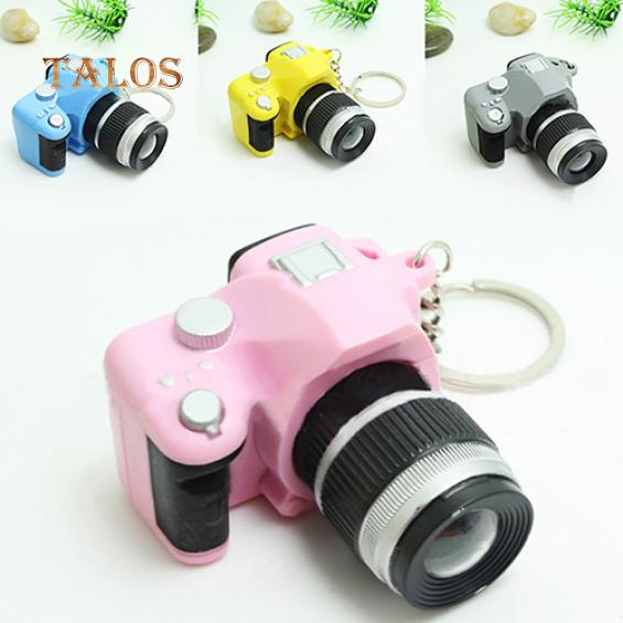 Cute Mini Digital Single Lens Reflex DSLR Camera Style LED Flash Light Keychain Suspension Trinket