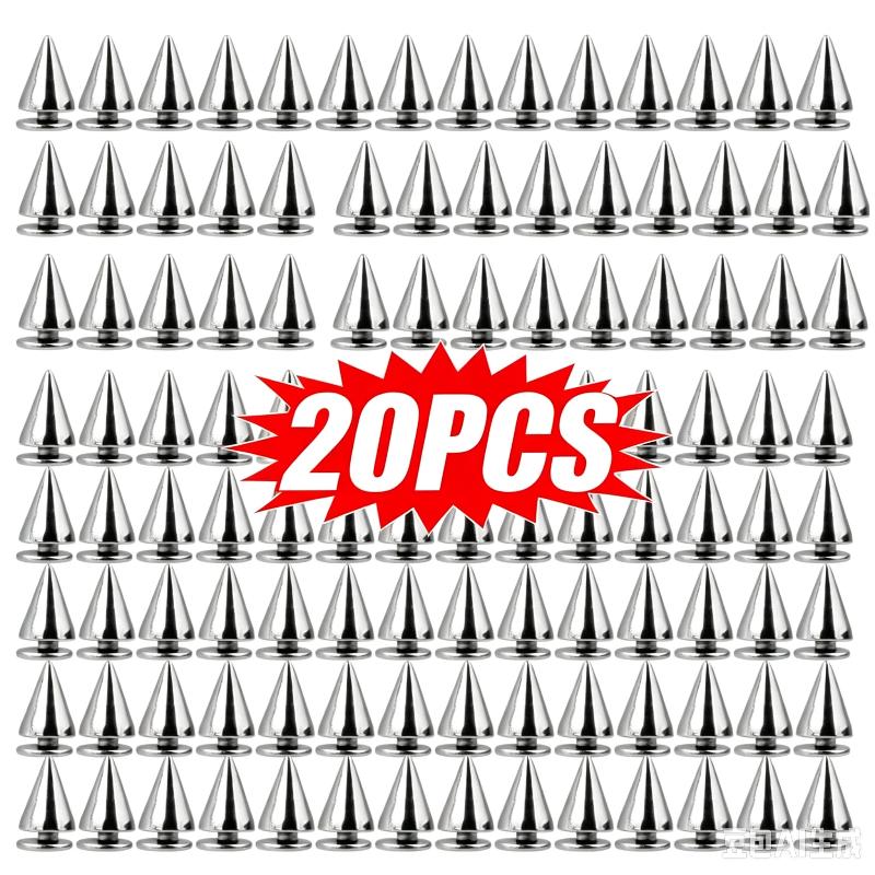 20/50 Stück Kegelnieten Nieten Doppelkappen Nieten Metall Punk Schraubnägel Leder Kleidung Schuhe Leder DIY Bastelwerkzeuge