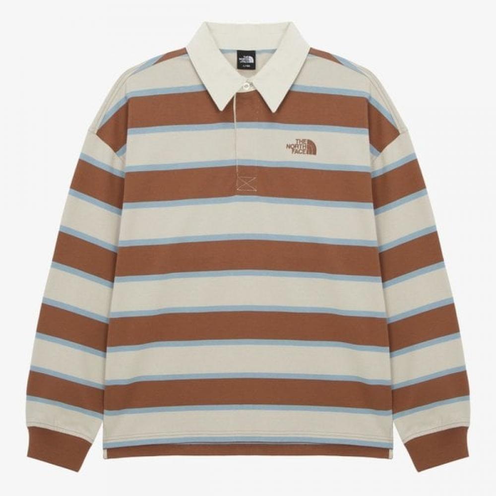 The North Face Men S eaSy On Stripe Polo Tee Camel Nt7tr57c CAMEL/095