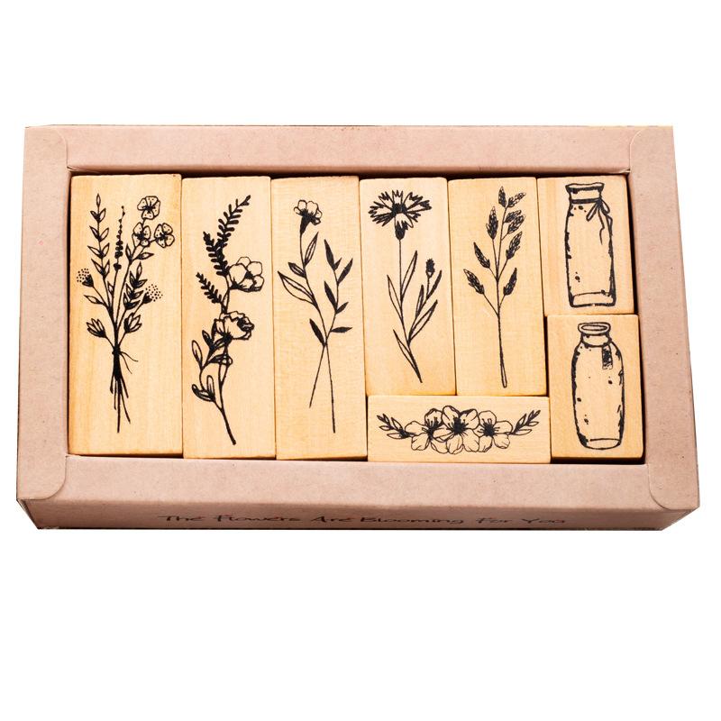 Valentine s Day Wooden Box Print DIY Handbook Diary Decoration Material Charter Cross -Border Valentine s Day Wood Quality Seal
